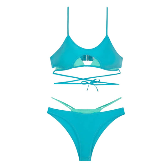 Bikini donna Top doppio  EFFEK turchese FK24