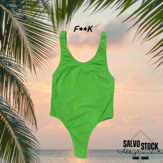 Costume Monokini donna EFFEK Verde fluo