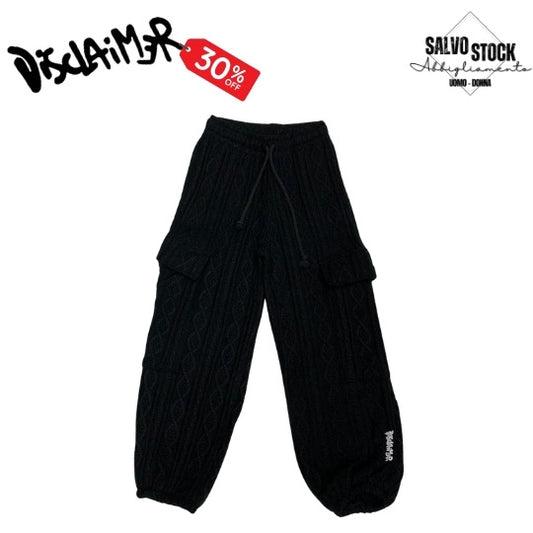 Pantalone donna cargo in tricot Nero DISCLAIMER