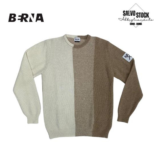 Maglia uomo girocollo Beige-marrone BERNA