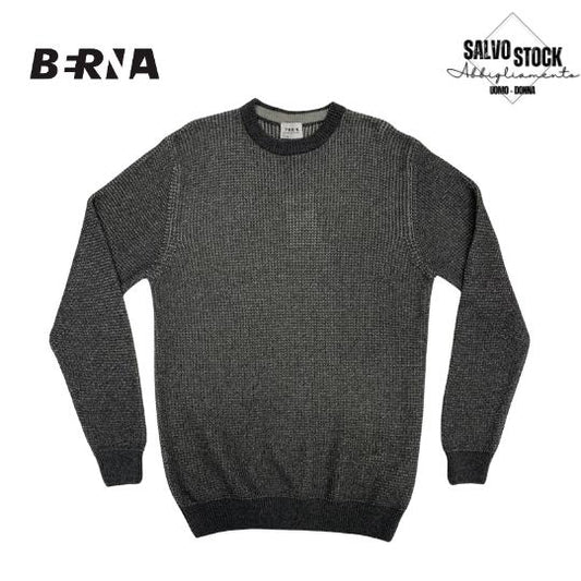 Maglia uomo girocollo grigio scuro BERNA