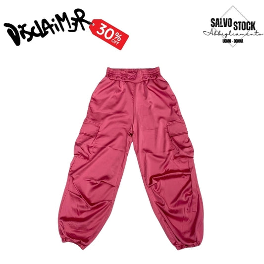 Pantalone donna in raso Fuxia DISCLAIMER