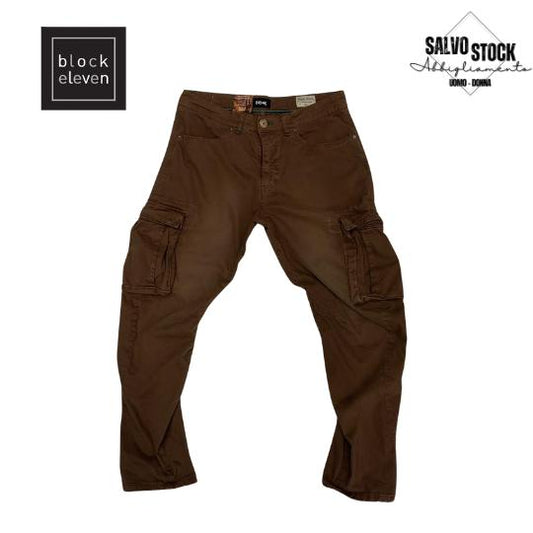 Pantalone uomo cargo cropped Cacao BL11