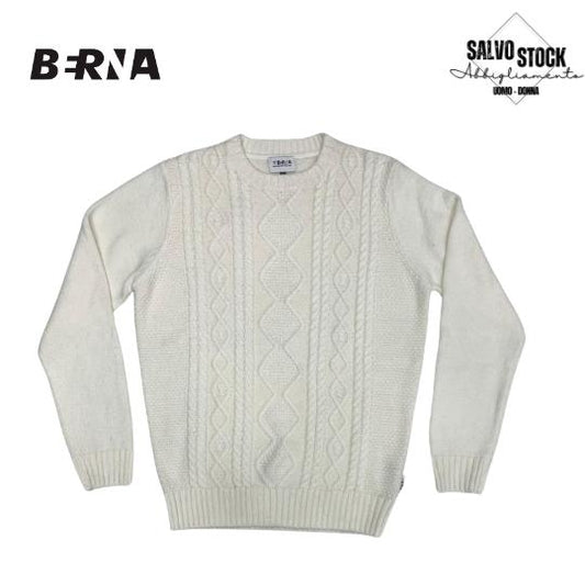 Maglia uomo girocollo panna BERNA